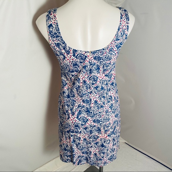 Lilly Pulitzer Delia shift in multicolor blue pink white Indigo Star Crush - Picture 4 of 11